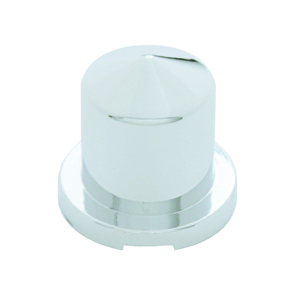 Chrome Plastic 5/8" X 1 1/4" Pointed Round Push-On Nut Cover For Hex Head Bolts