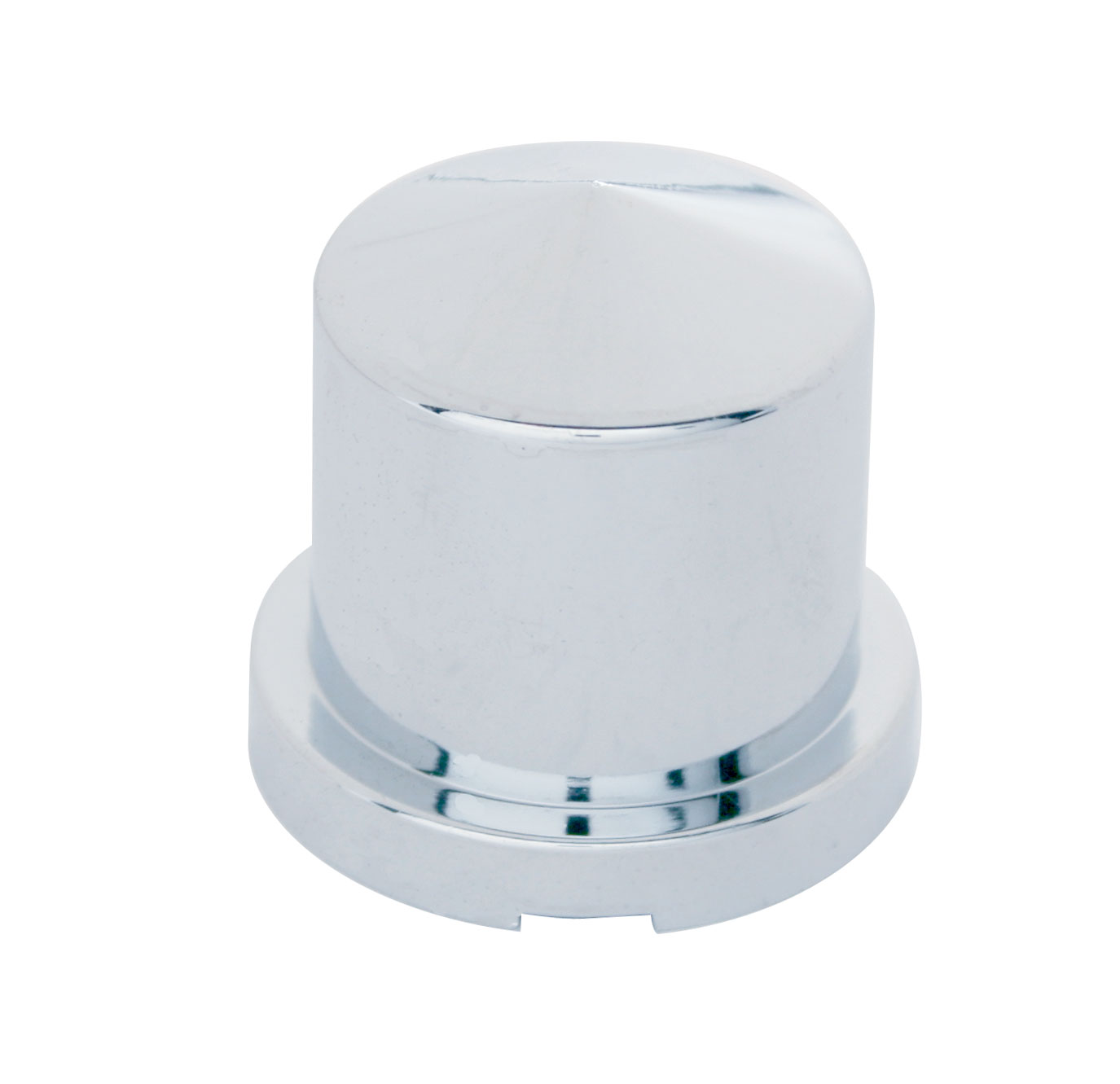 Chrome Plastic 15/16" X 1 1/2" Pointed Round Push-On Nut Cover For Hex Head Bolts