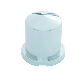 Chrome Plastic 1 1/8" X 1 7/8" Pointed Round Push-On Nut Cover For Hex Head Bolts
