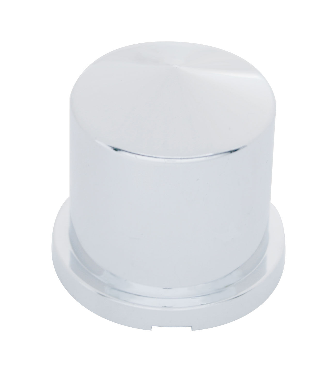 Chrome Plastic 33Mm X 1 7/8" Pointed Round Push-On Nut Cover For Hex Head Bolts