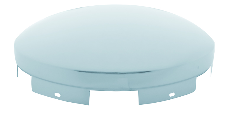 Chrome 6 Uneven Notch Front Hub Cab W/ 3/4" Tall Side Wall - 5/8" Lip