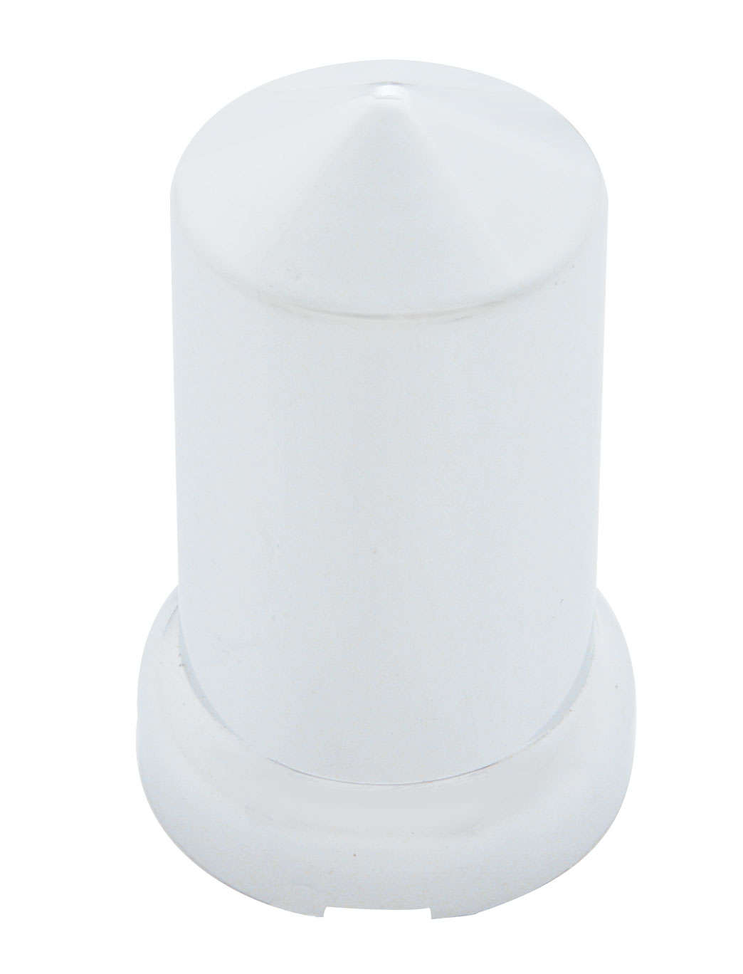 Chrome Plastic 33Mm X 3 3/16" Round Push-On Nut Cover W/ Flange