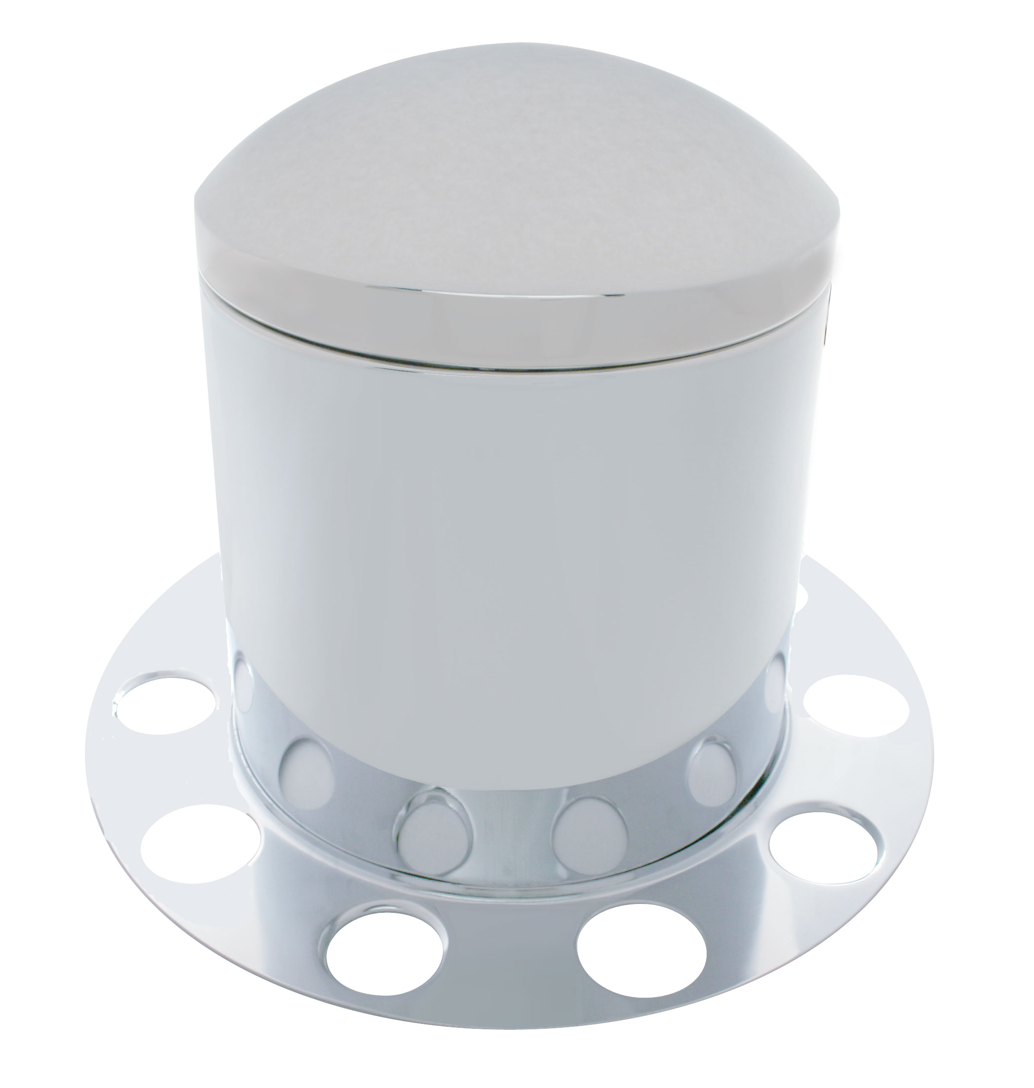 Chrome Rear 3Pc. Axle Cover - Aluminum Ring