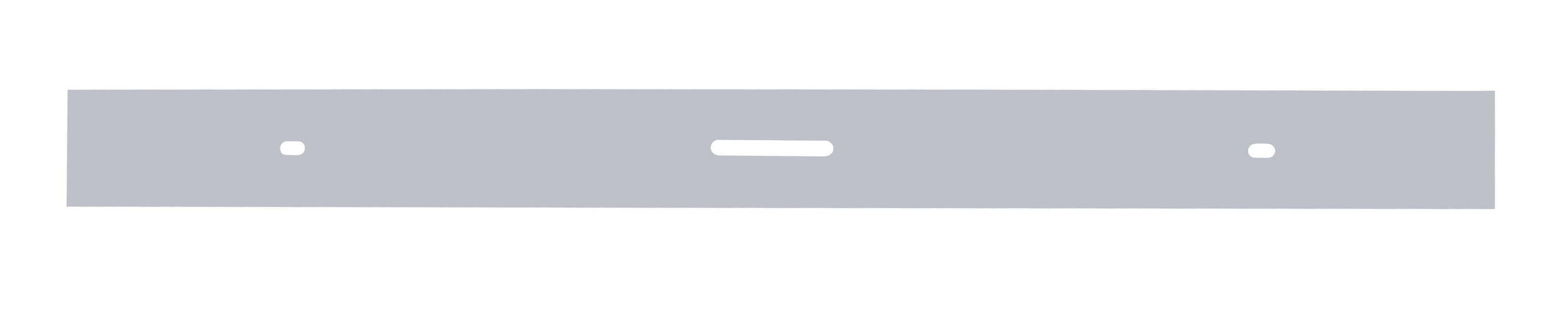 Chrome Top Mud Flap Plate W/ 11 Red Led 17" Light Bar Cutout