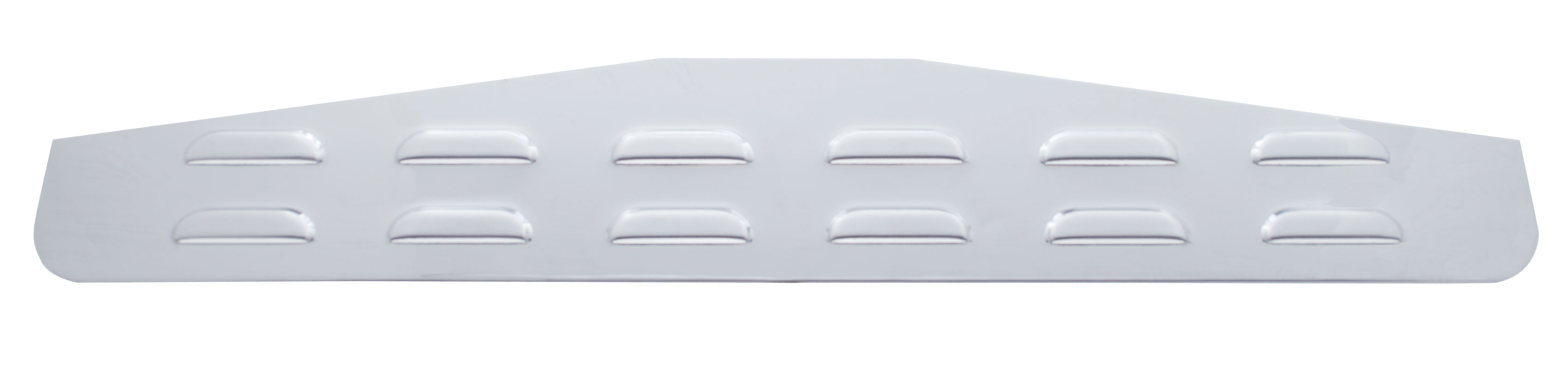 Chrome 4" X 24" Louver Bottom Plate W/ Studs - No Lip