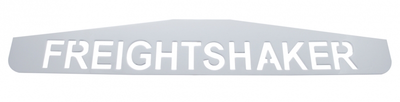 (2/Card) Chrome 4" X 24" Scripted Bottom Plate W/ Studs - Freightshaker