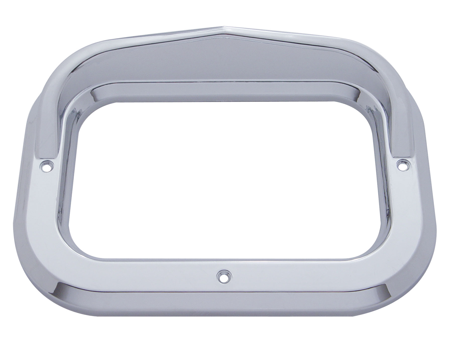 Chrome Plastic Bezel W/ Visor - Rectangular