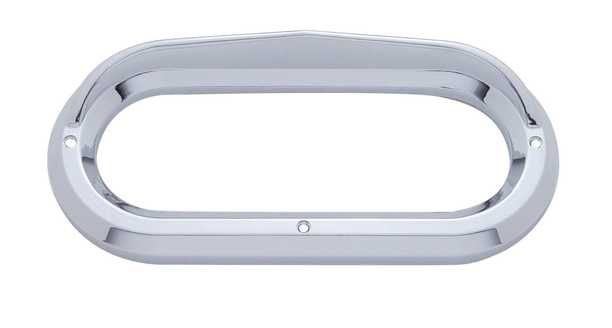 Chrome Plastic Bezel W/ Visor - Oval