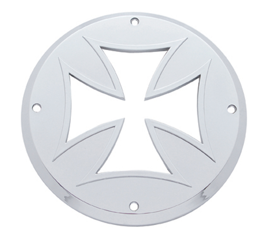 Chrome Plastic 4" Flat Light Iron Cross Light Bezel