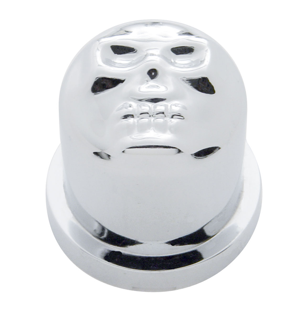 Chrome Plastic 7/16" X 3/4" Skull Nut Cover