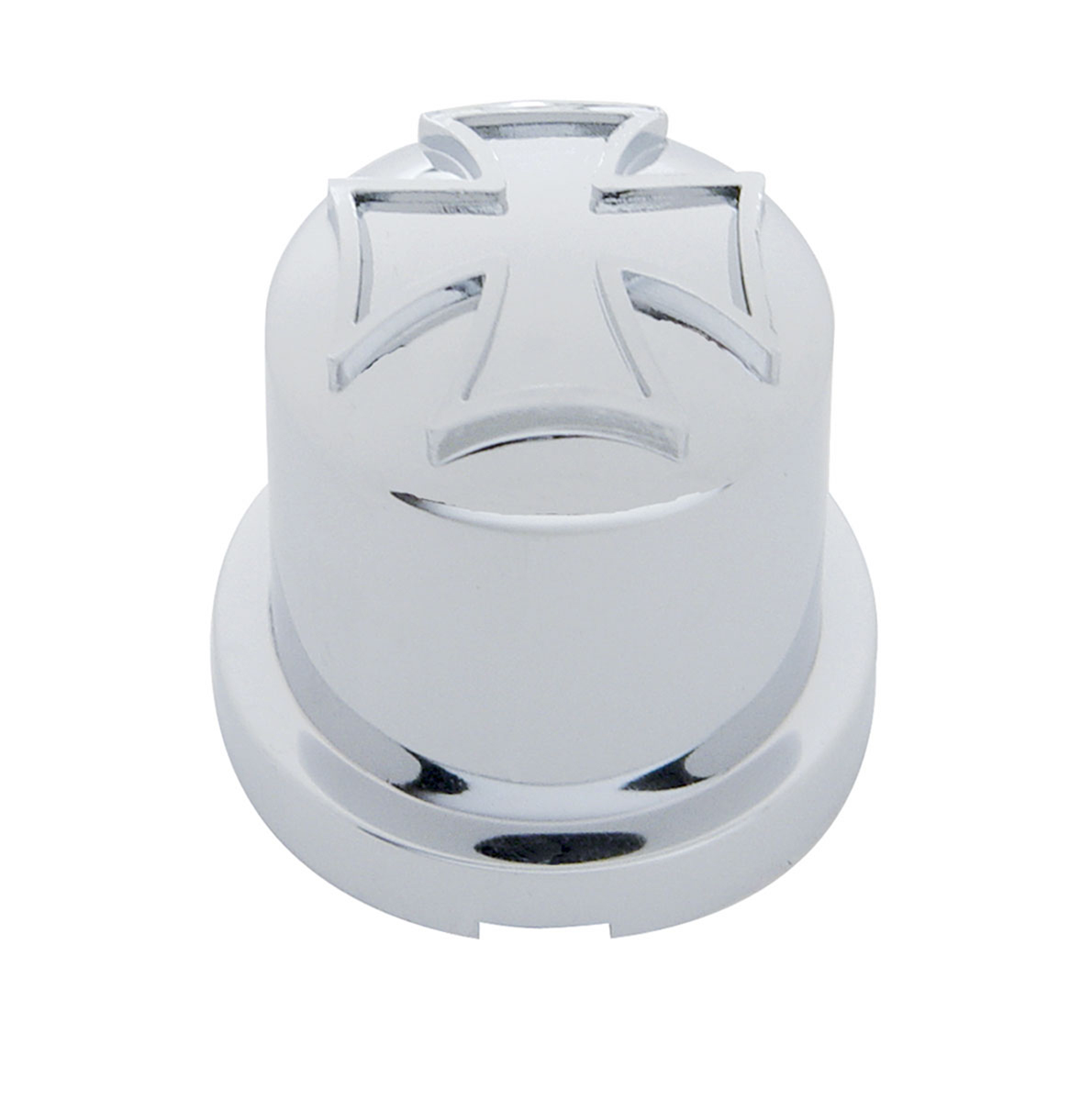 Chrome Plastic 7/16" X 3/4" Iron Cross Nut Cover