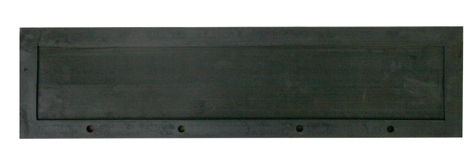 Black Rubber 24"W X 6"L Quarter Fender Top Mud Flap - 5 1/16" Hole