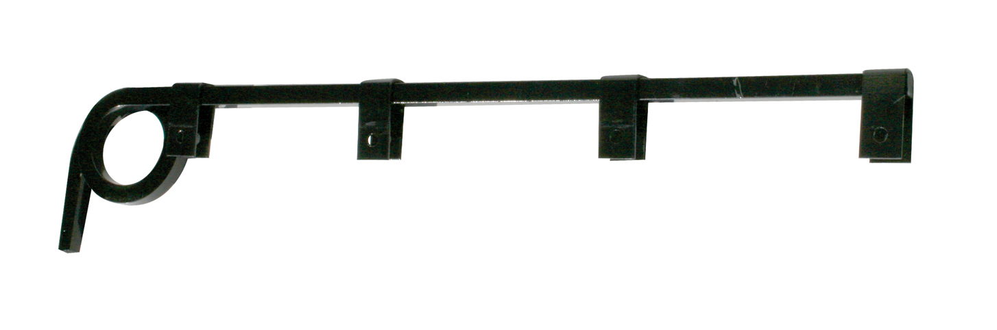 (2/Bulk) Black Straight 0.64" Square Spring Steel Arm Mud Flap Hanger - 1 Coil