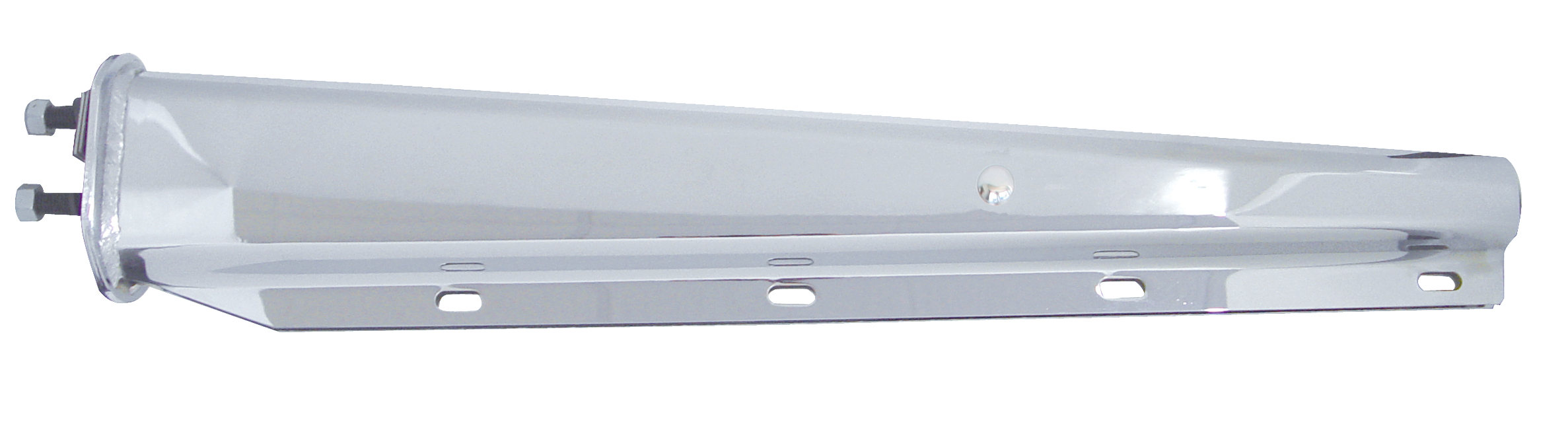 (2/Bulk) Chrome 30" Heavy Duty Spring Loaded Straight Mud Flap Hanger - 2 1/2" Bolt Pattern