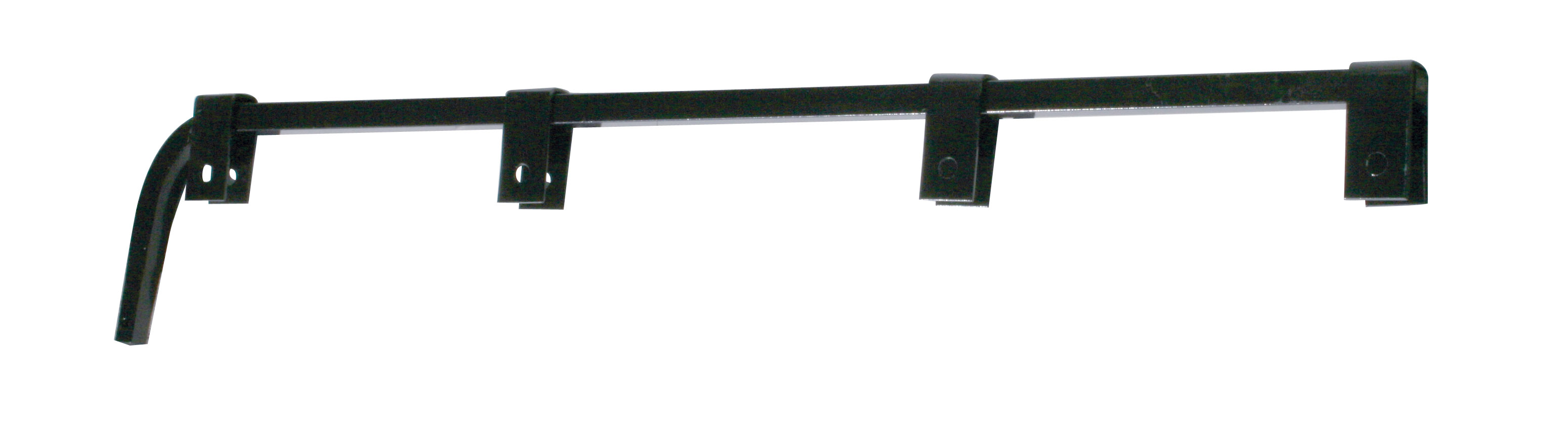 (2/Bulk) Black Straight 0.64" Square Spring Steel Arm Mud Flap Hanger