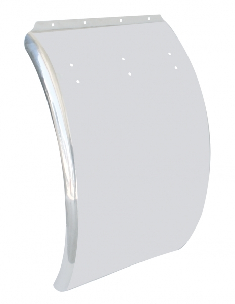 (2/Bulk) 430 Stainless Steel Deluxe 24" W X 36" L Curved Quarter Fender Blank