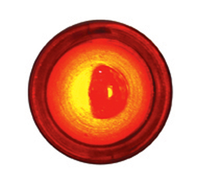 (2/Card) Chrome 1 Led Bullet Fastener - Red
