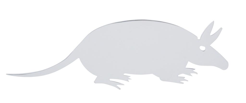 Chrome 2 1/2" X 7 3/4" Armadillo Cutout W/ Welded Stud - Facing Left