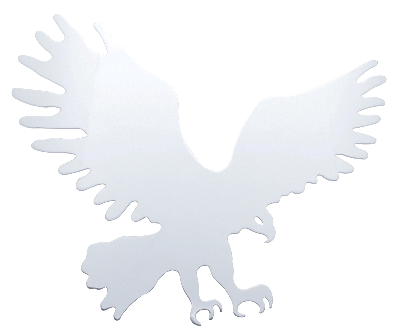 Chrome 12" X 15" Large Eagle Cutout W/ Welded Stud - Facing Right