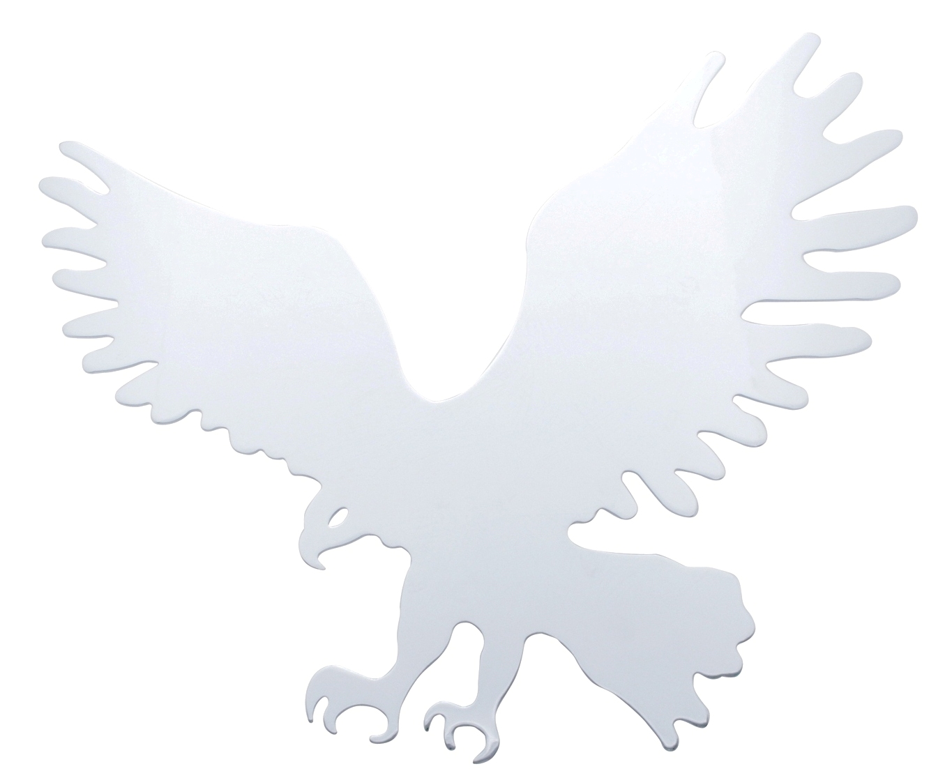 Chrome 12" X 15" Large Eagle Cutout W/ Welded Stud - Facing Left