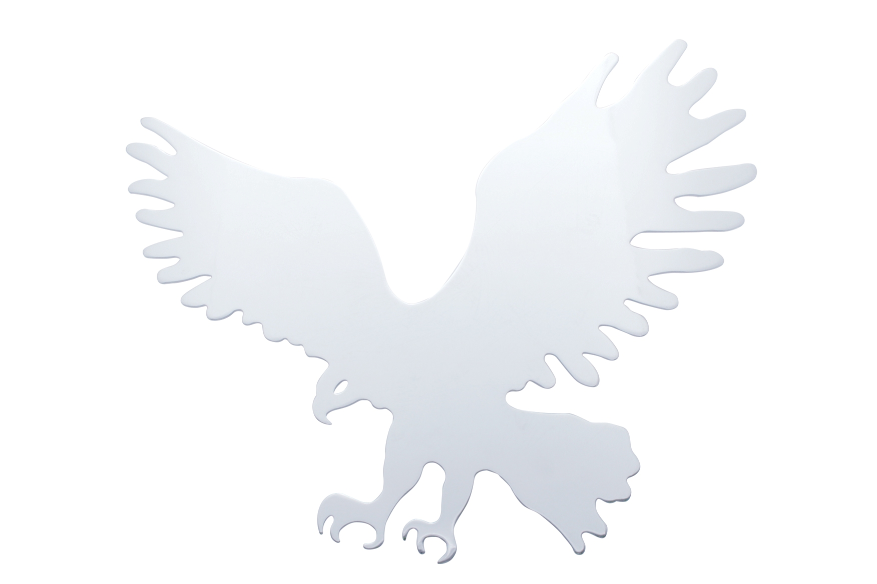 Chrome 1/2" X 9 1/2" Medium Eagle Cutout W/ Welded Stud - Facing Left