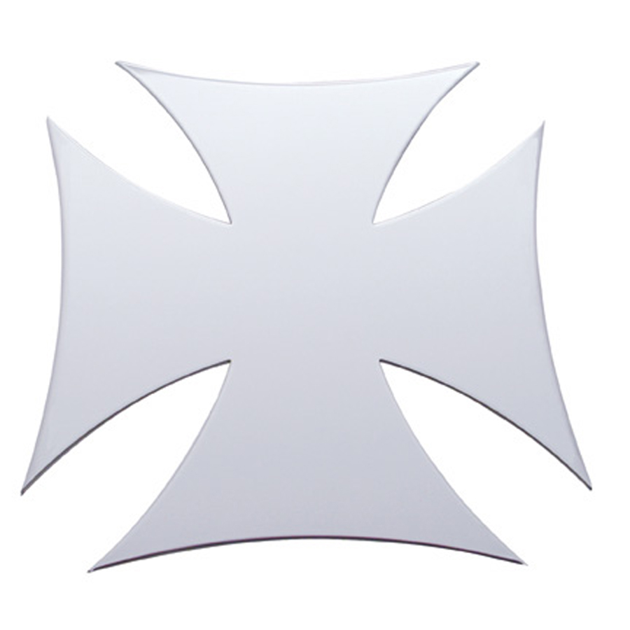 Stainless Steel 12" Iron Cross Cutout - Welded Stud