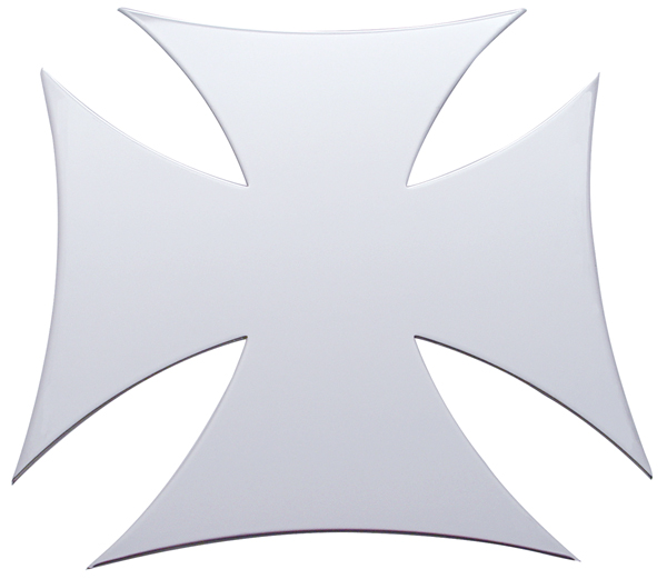 Stainless Steel 7" Iron Cross Cutout - Welded Stud