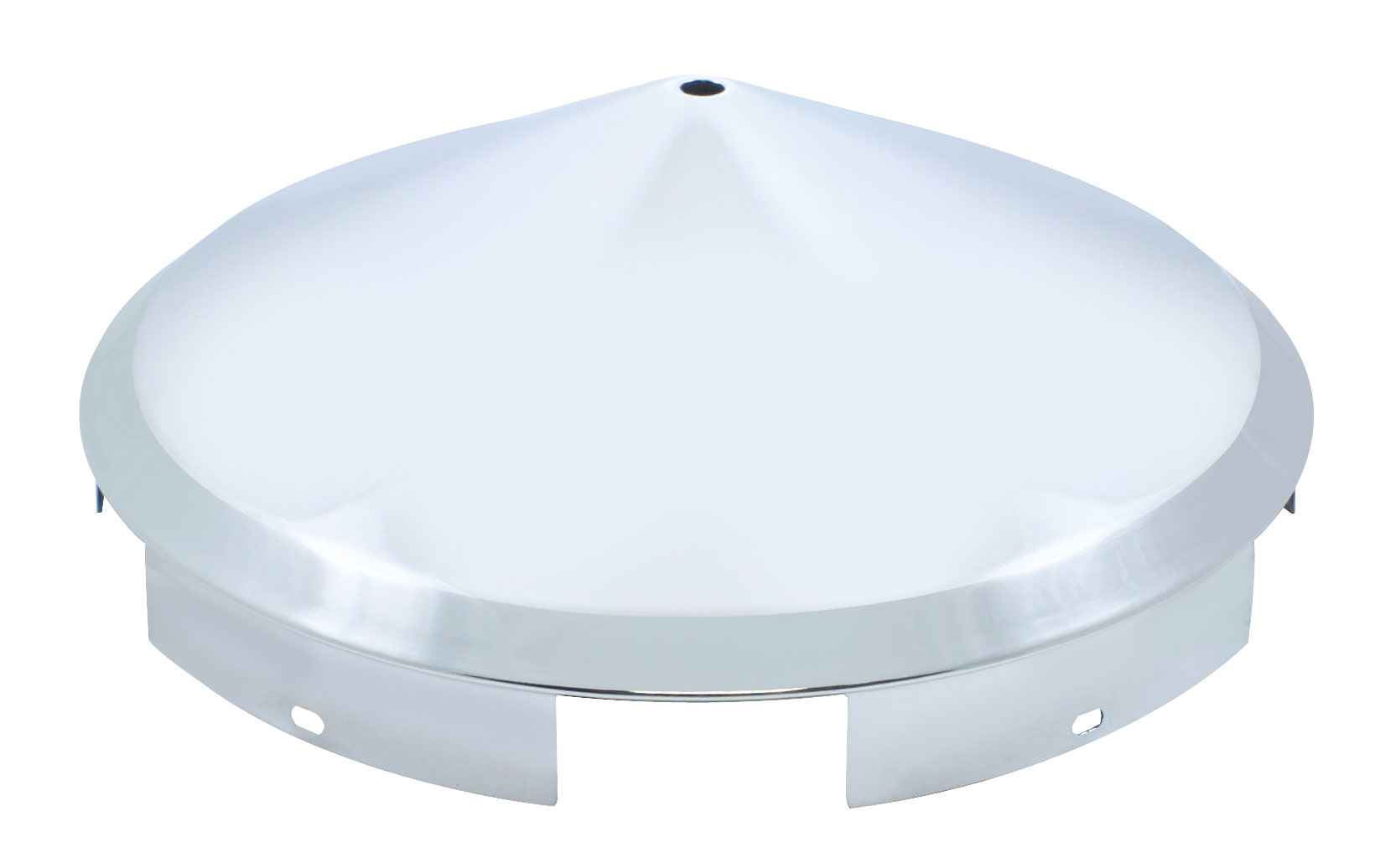 Stainless Steel 1" Lip 5 Even Notch Front Cap W/ Spinner Hole