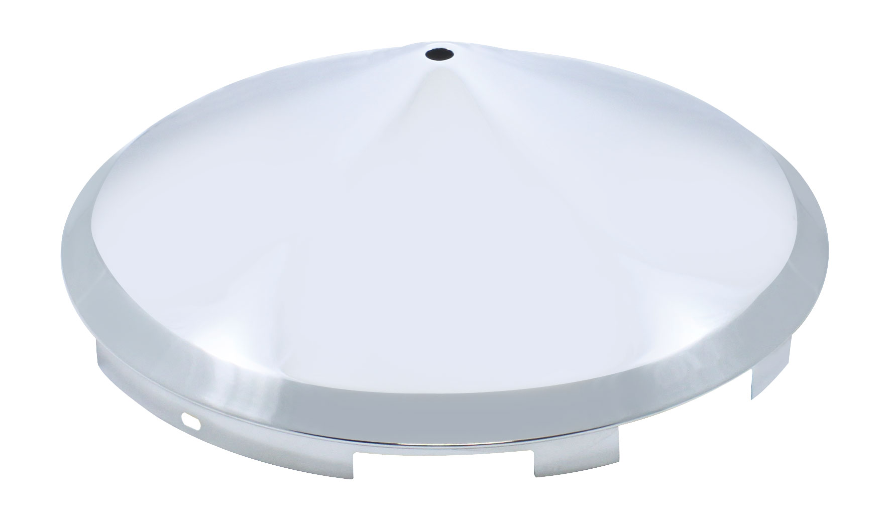 Stainless Steel 7/16" Lip 6 Uneven Notch Front Cap W/ Spinner Hole