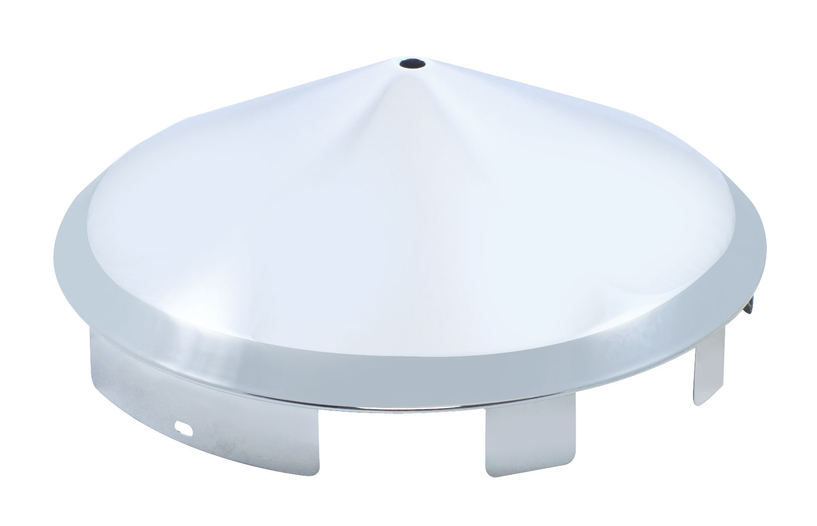 Stainless Steel 1" Lip 6 Uneven Notch Front Cap W/ Spinner Hole