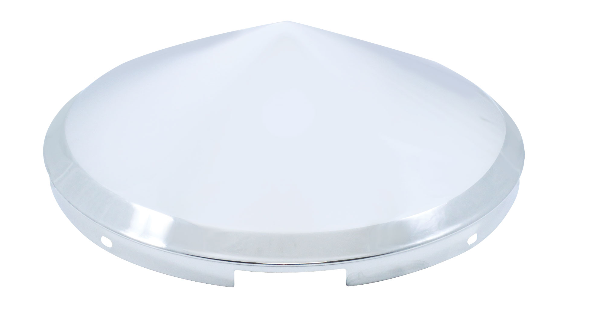 Stainless Steel 7/16" Lip 4 Even Notch Front Pointed Hub Cap