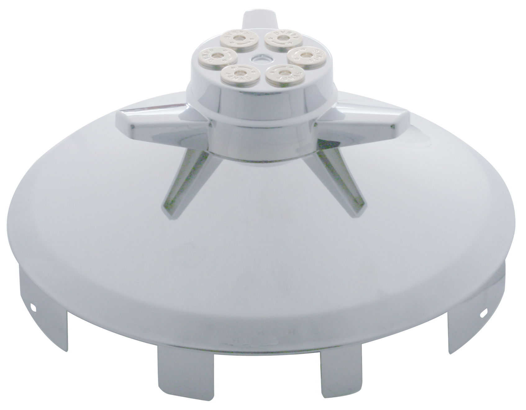 Stainless Steel 7/16" Lip 4 Even Notch Front Cap W/ Gun Cylinder Spinner