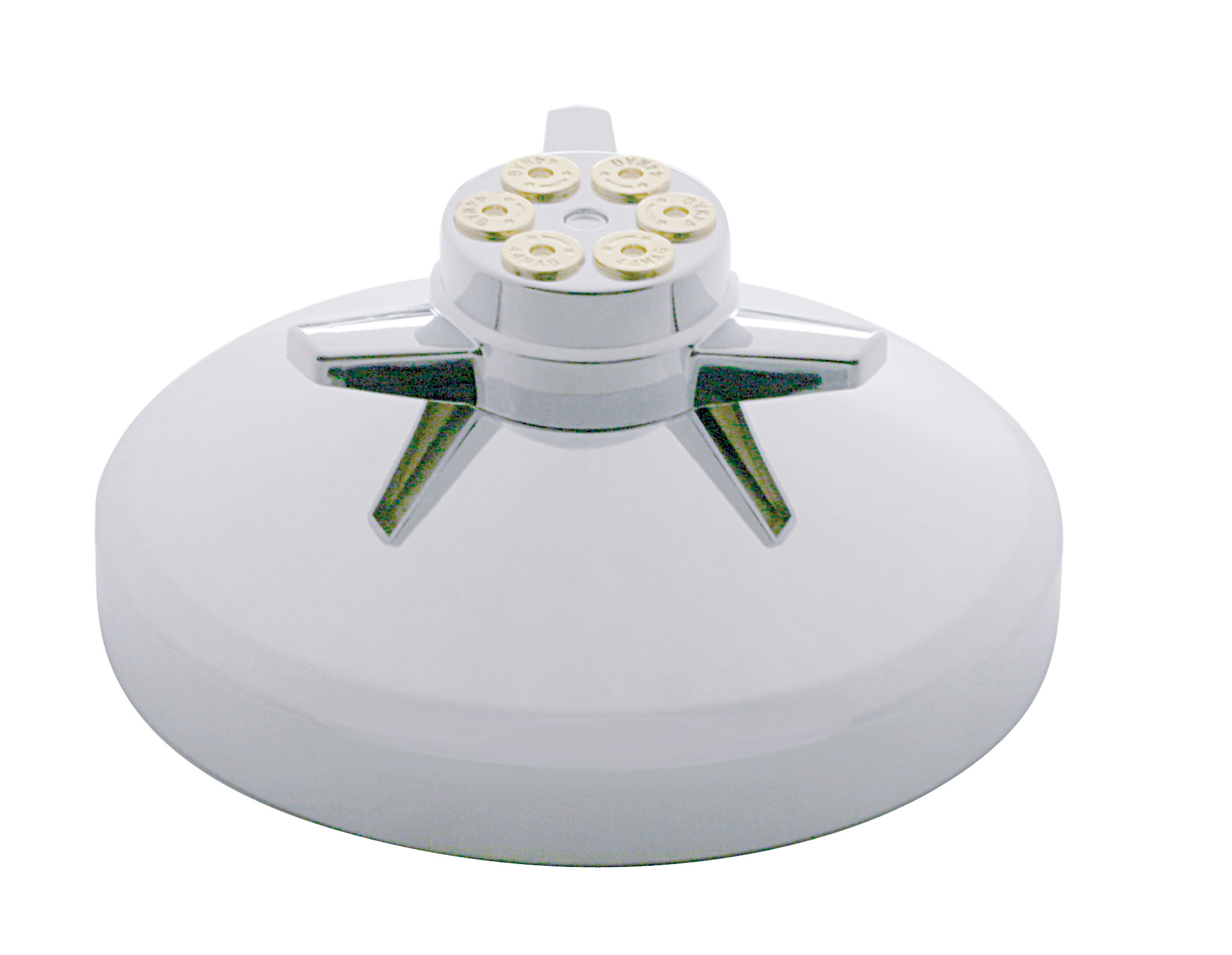 Stainless Steel 8" Rear Hub Cap W/ Gun Cylinder Spinner