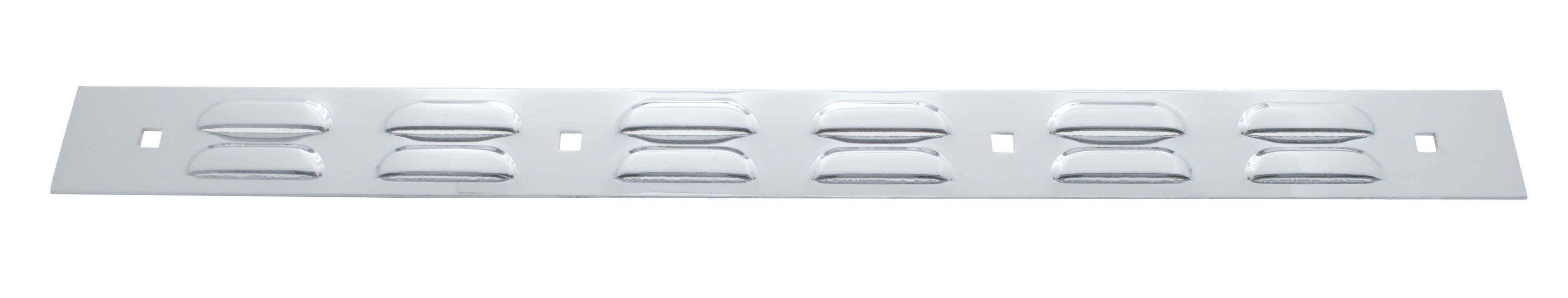 Stainless Steel 2"L X 24"W Louvered Top Mud Flap Plate - Bolt Thru