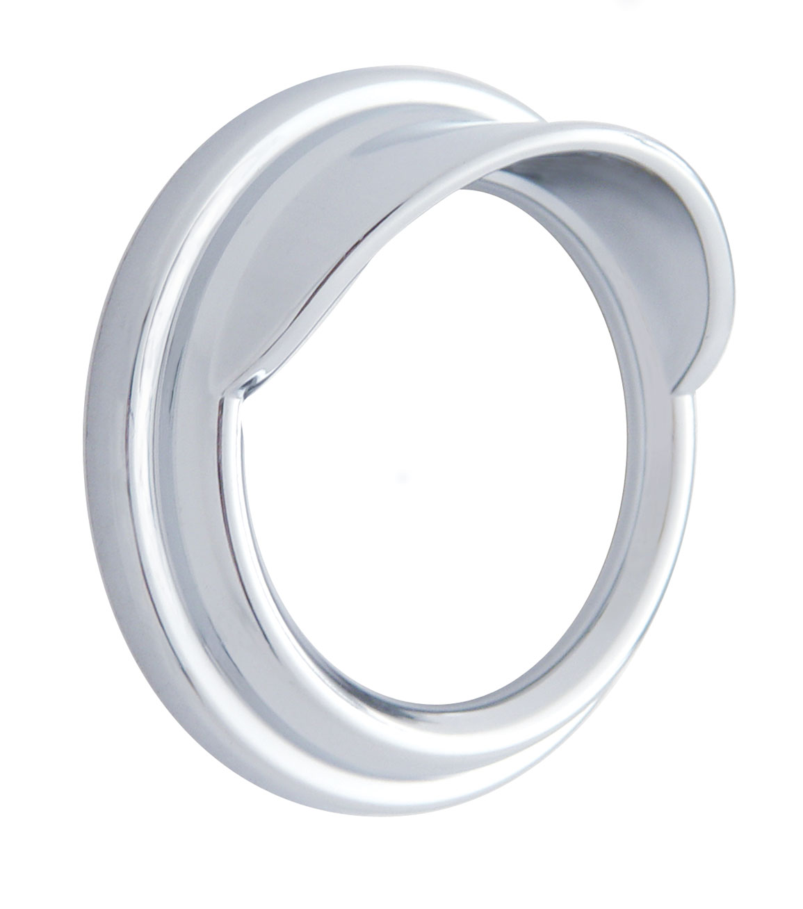 Chrome Plastic Small Gauge Cover W/ Visor - Peterbilt