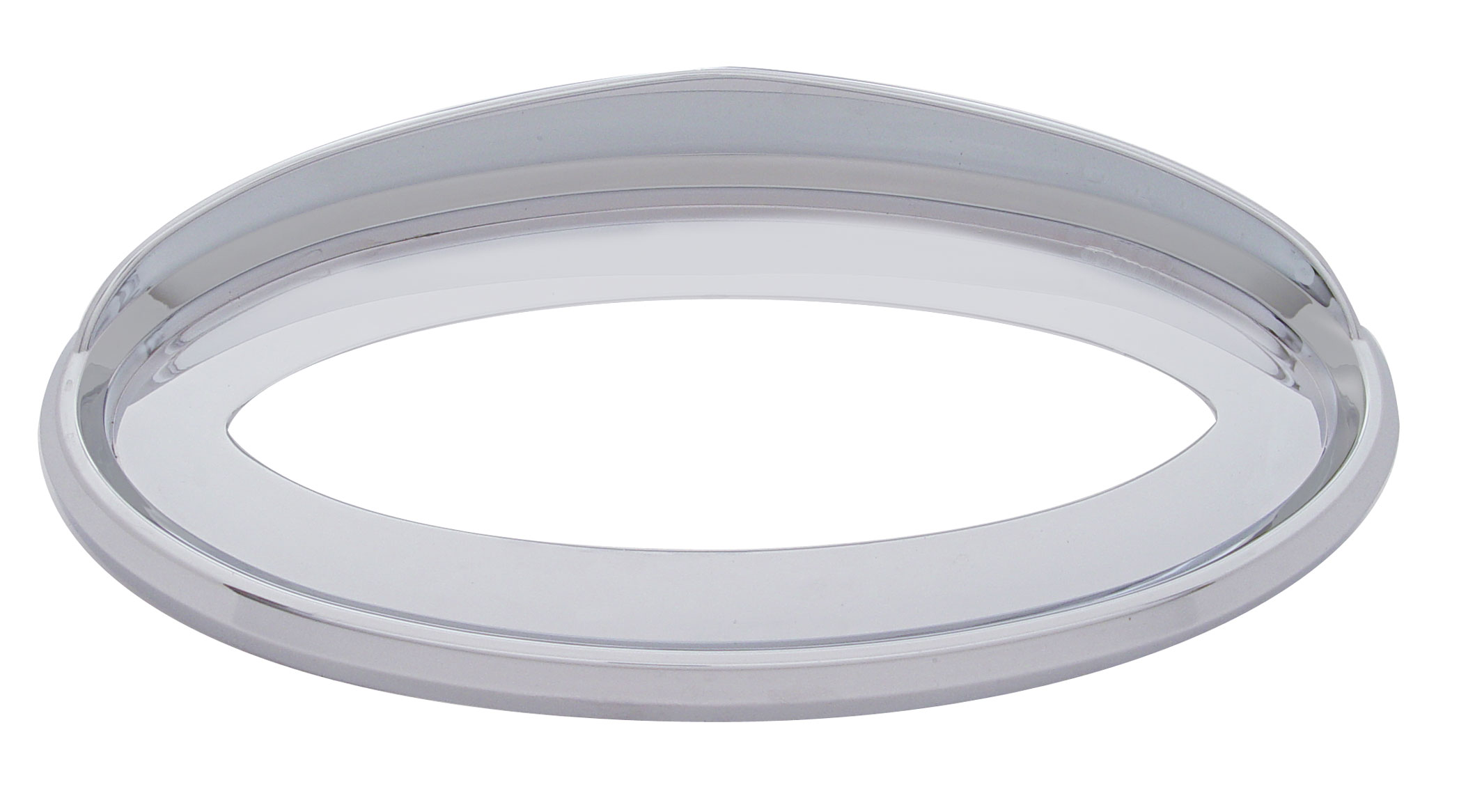 Chrome Plastic "Unibilt" Emblem Bezel W/ Visor - Peterbilt