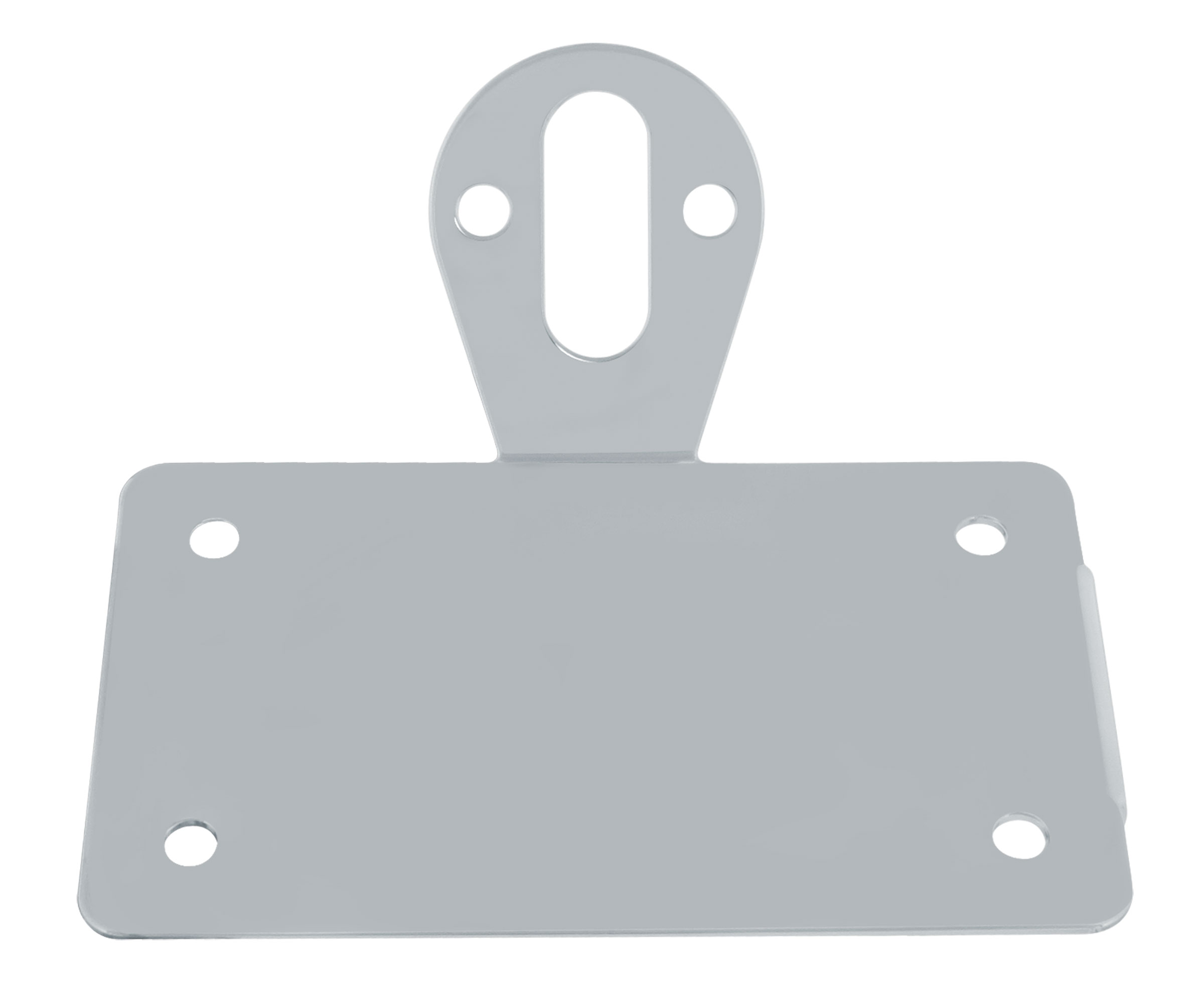 Chrome "Bobber" Style Side Mount Fender Light Bracket - Horizontal