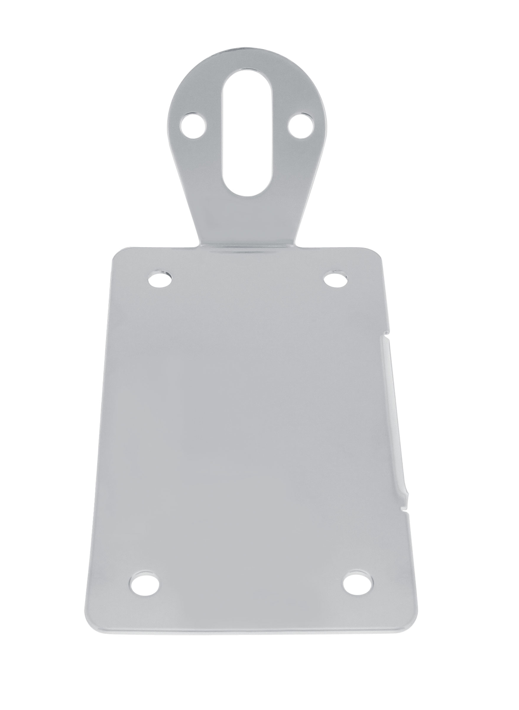 Chrome "Bobber" Style Side Mount Fender Light Bracket - Vertical