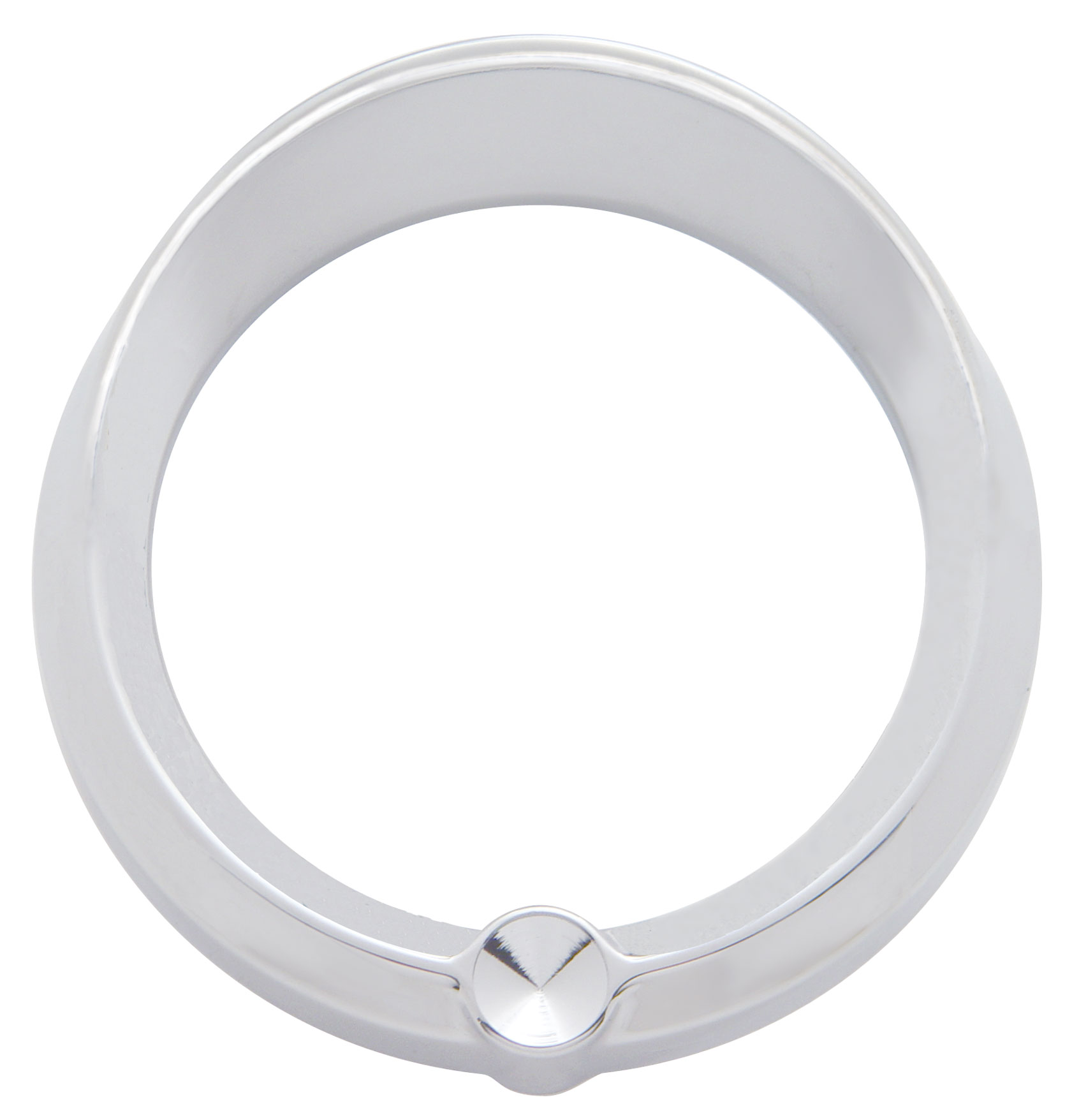 Chrome Plastic Kenworth Pyro Gauge Cover W/ Visor & Diamond - Indented