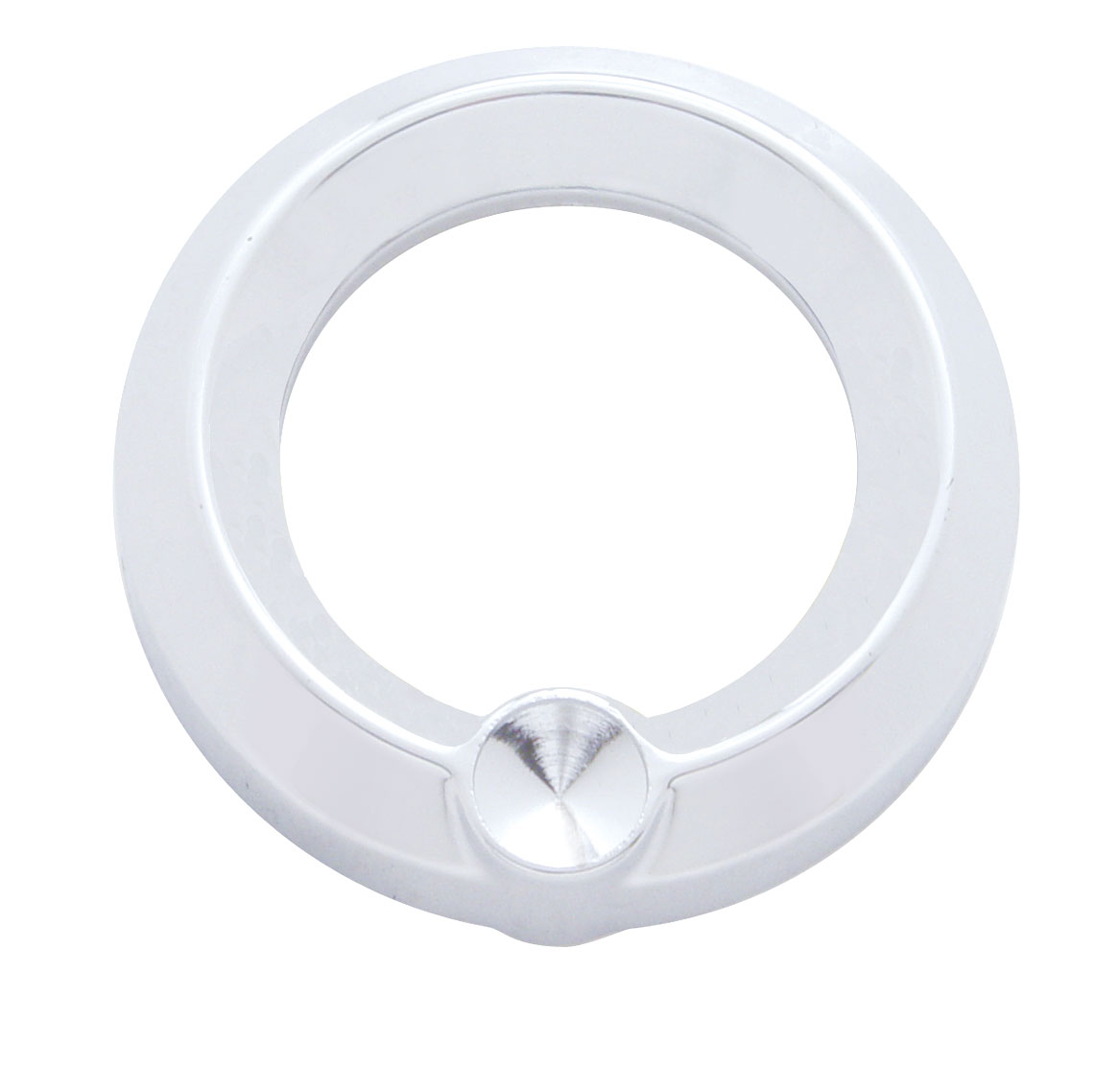 Chrome Plastic Universal Small Gauge Cover W/ Diamond - Indent