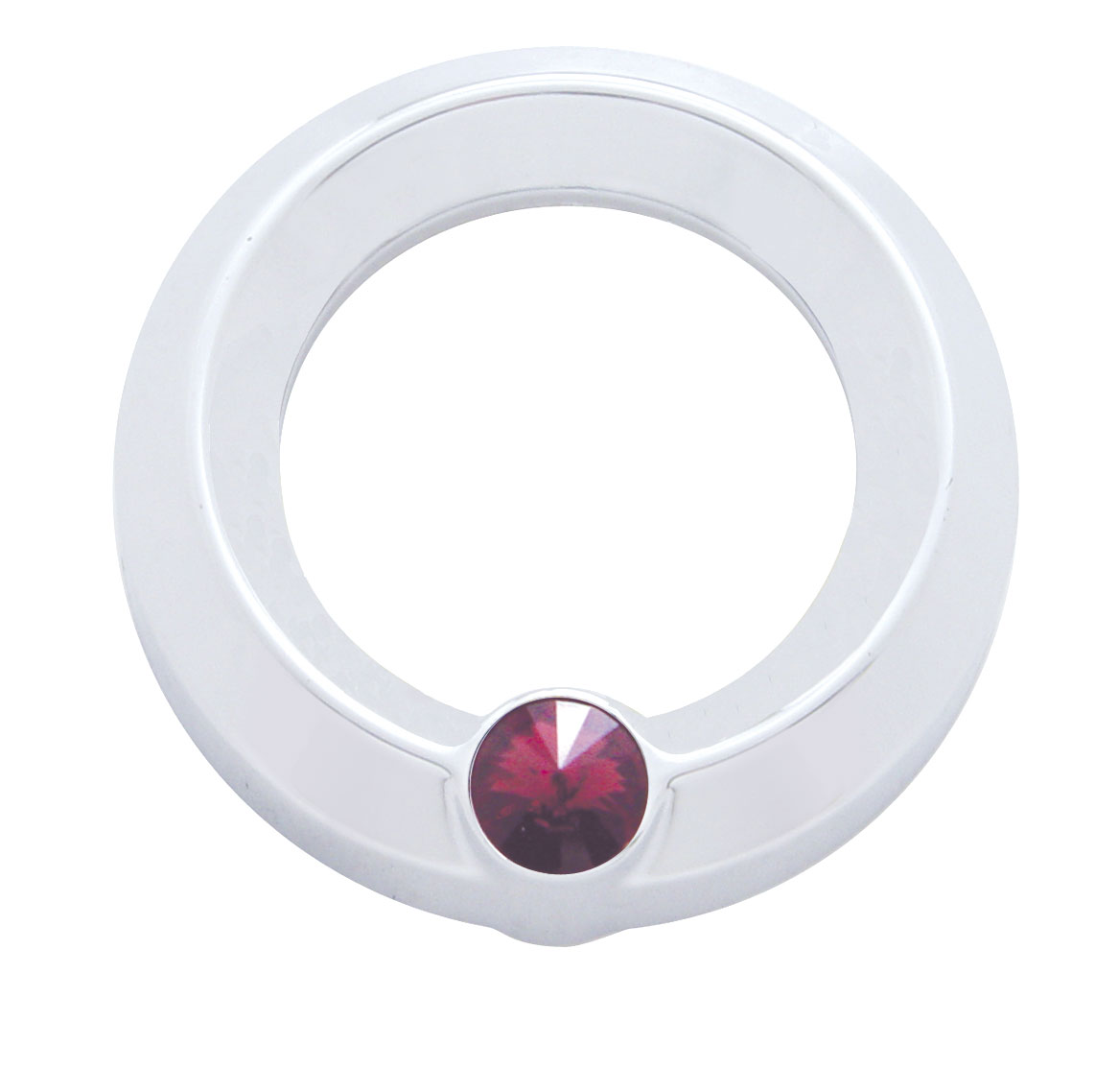 Chrome Plastic Universal Small Gauge Cover W/ Diamond - Purple