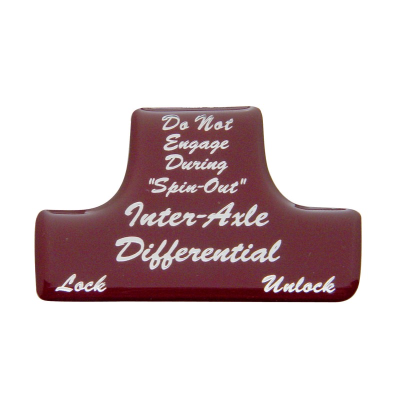 Glossy Axle-Differential Sticker - Red