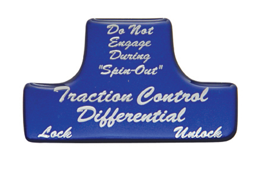 Glossy Traction Control Differential Sticker - Blue