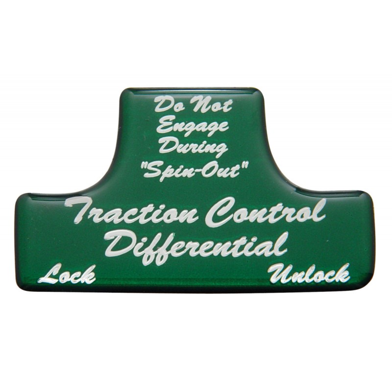Glossy Traction Control Differential Sticker - Green