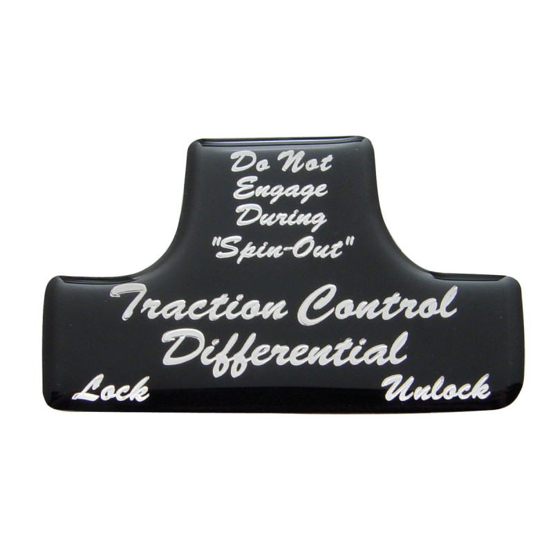 Glossy Traction Control Differential Sticker - Black