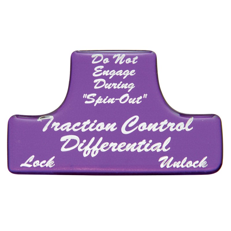 Glossy Traction Control Differential Sticker - Purple