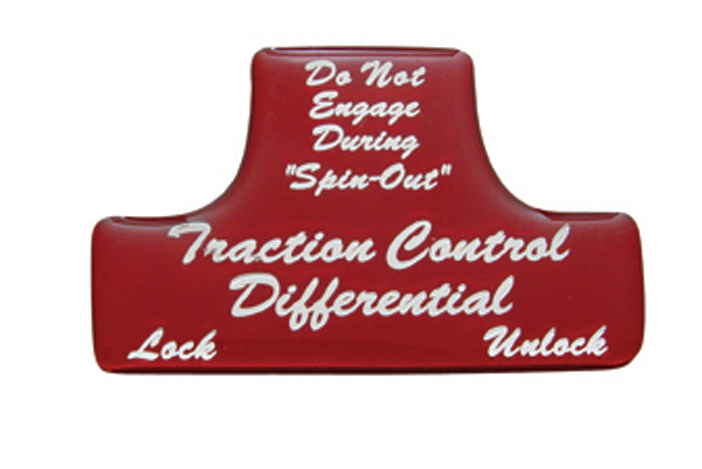 Glossy Traction Control Differential Sticker - Red