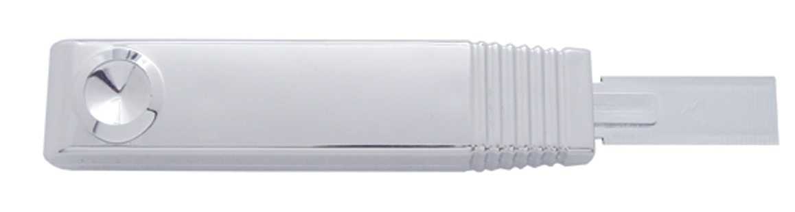 Chrome Plastic Turn Signal Lever Cover W/ Diamond - Indented