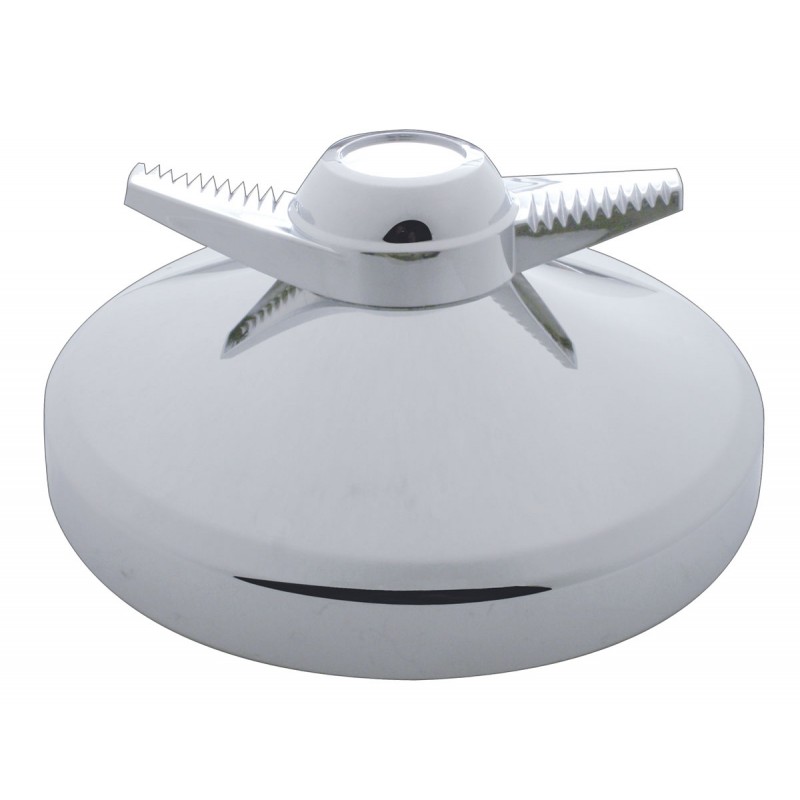 Stainless Steel 7 1/2" Rear Hub Cap W/ 2 Bar Spinner