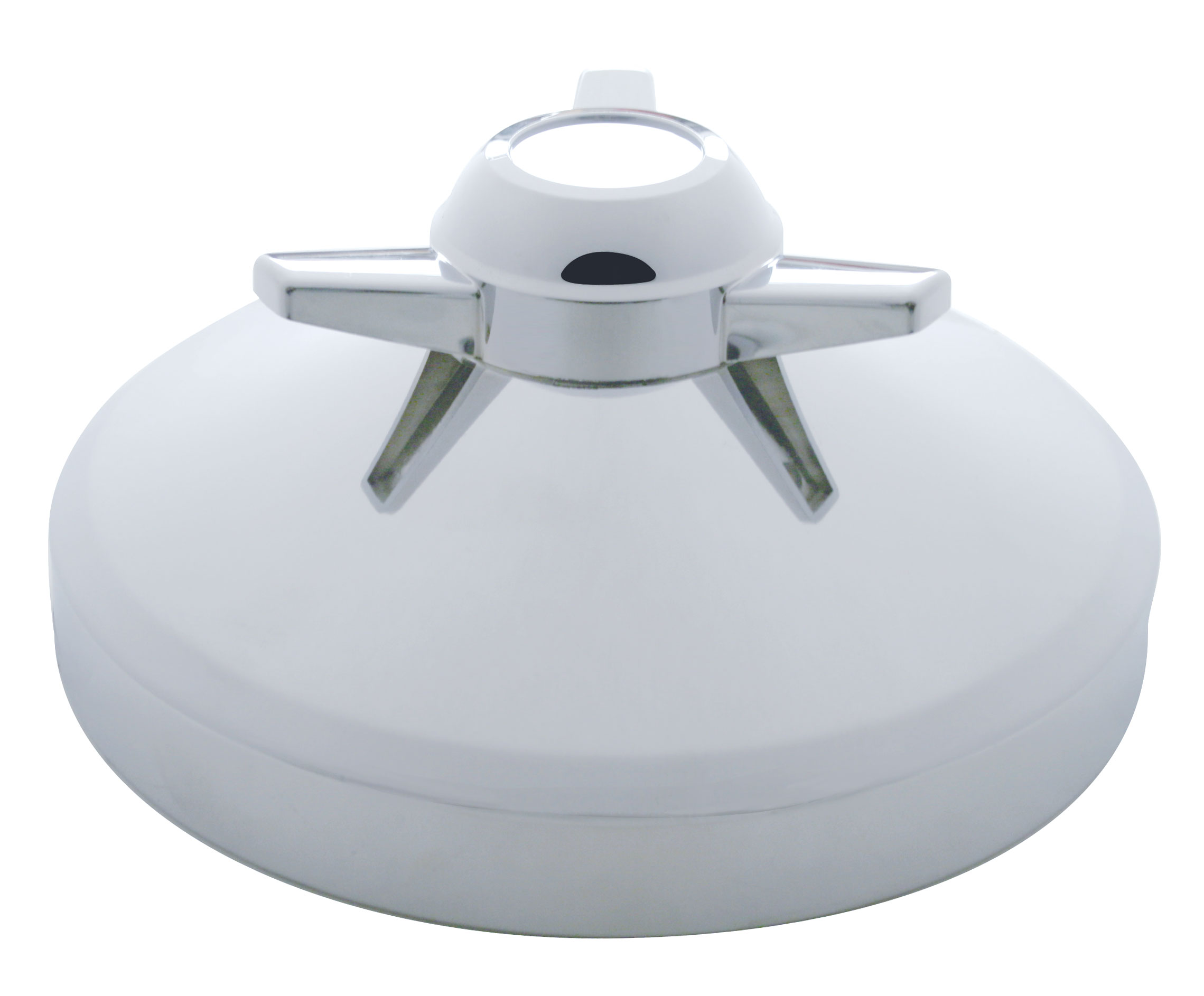 Stainless Steel 7 1/2" Rear Hub Cap W/ 3 Bar Straight Spinner